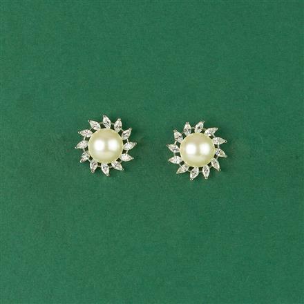 Cz Delicate Tops With 2 Tone Rhodium Plating