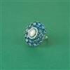 Cz Adjustable Ring With Rhodium Plating
