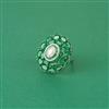 Cz Adjustable Ring With Rhodium Plating