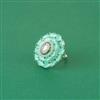 Cz Adjustable Ring With Rhodium Plating