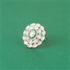Cz Adjustable Ring With Rhodium Plating