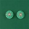 Cz Classic Earring With Rhodium Plating