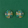 Cz Classic Earring With Rhodium Plating