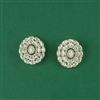 Cz Classic Earring With Rhodium Plating