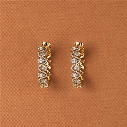 Cz Classic Bali With Mehndi 2 Tone Rhodium Plating