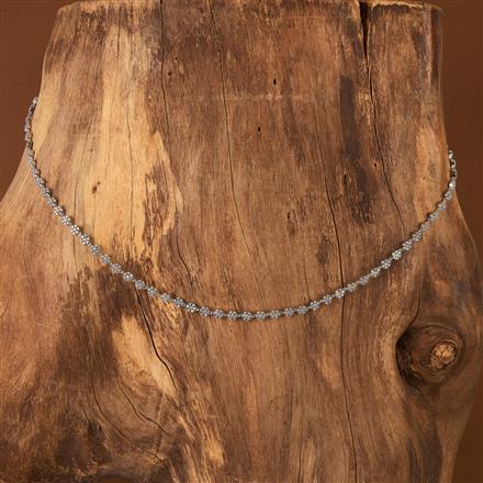 Cz Delicate Belt With 2 Tone Rhodium Plating
