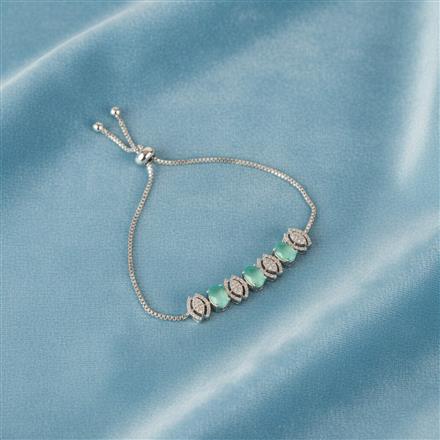 Cz Delicate Bracelet With Rhodium Plating