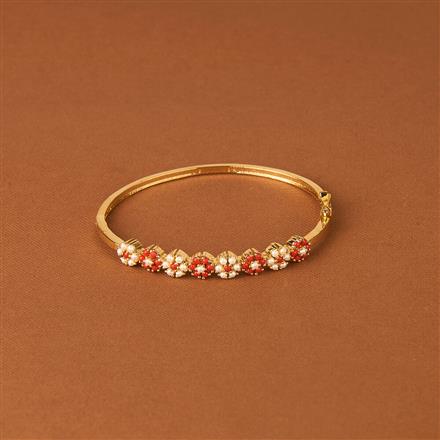 Cz Delicate Kada With Gold Plating