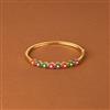 Cz Delicate Kada With Gold Plating