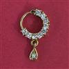 American Diamond Delicate Nose Ring With Mehndi Plating