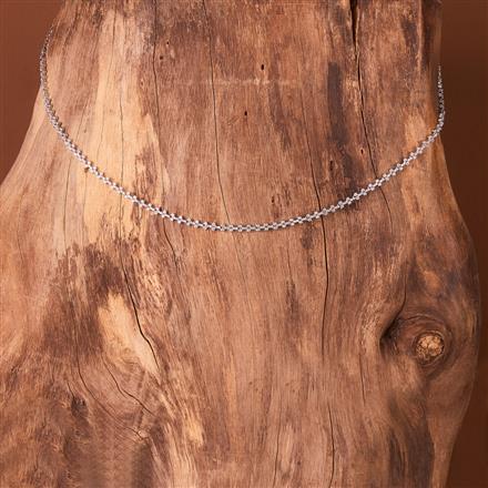 Cubic Zirconia Classic Belt With 2 Tone Rhodium Plating
