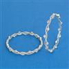 Cubic Zirconia Classic Bangles With 2 Tone Rhodium Plating