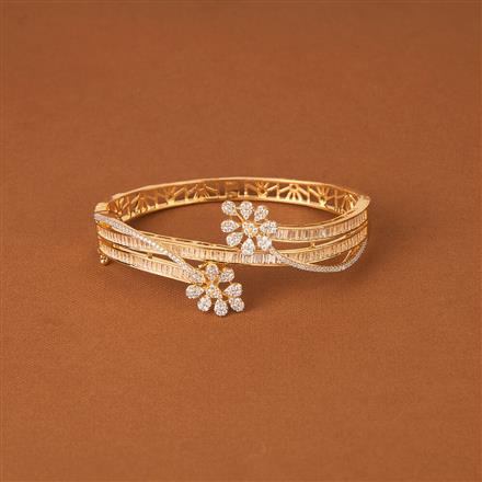 Cubic Zirconia Classic Kada With 2 Tone Plating