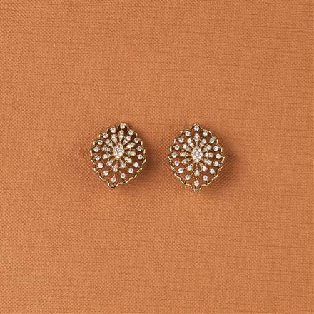 Cubic Zirconia Classic Tops With Mehndi 2 Tone Rhodium Plating