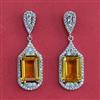 American Diamond Classic Earring With Rhodium Plating