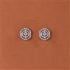Cubic Zirconia Delicate Tops With Mehndi 2 Tone Rhodium Plating