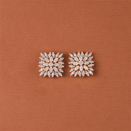 Cubic Zirconia Classic Tops With Mehndi 2 Tone Rhodium Plating