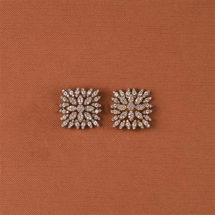 Cubic Zirconia Classic Tops With Mehndi 2 Tone Rhodium Plating