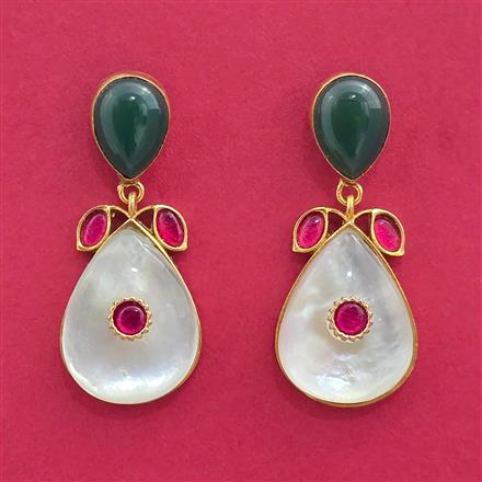 Cz Classic Earring With Matte Gold Plating