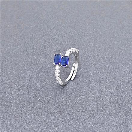 Cz Delicate Ring With Rhodium Plating