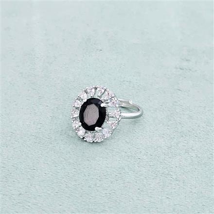 Cz Delicate Ring With Rhodium Plating