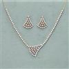 Cz Classic Necklace With 2 Tone Plating