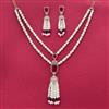 American Diamond Moti Pendant Set With 2 Tone Plating