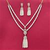 American Diamond Moti Pendant Set With 2 Tone Plating