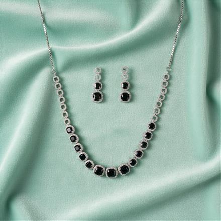Cubic Zirconia Classic Necklace With Rhodium Plating