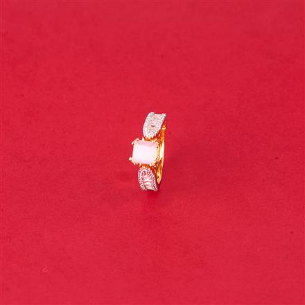Cubic Zirconia Delicate Ring With 2 Tone Plating