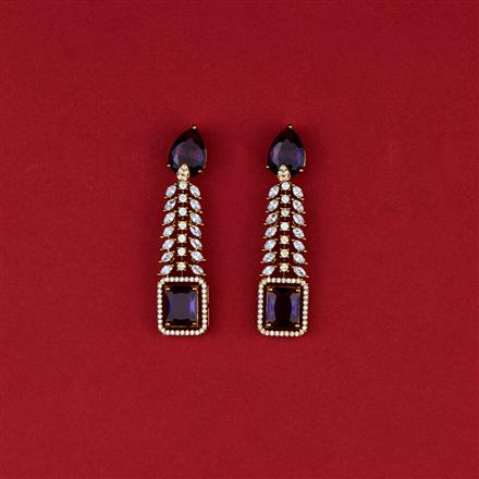 Cubic Zirconia Classic Earring With Mehndi Plating