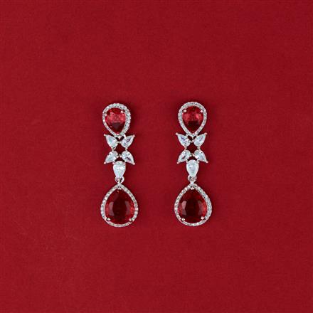 Cubic Zirconia Classic Earring With Rhodium Plating