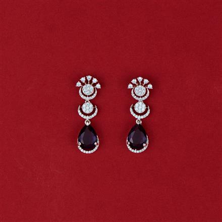 Cubic Zirconia Classic Earring With Rhodium Plating
