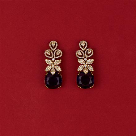 Cubic Zirconia Classic Earring With Mehndi Plating