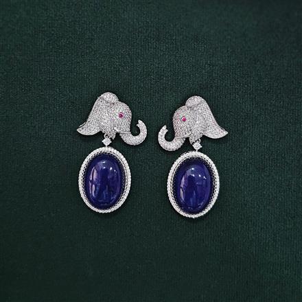 Cubic Zirconia Classic Earring With Rhodium Plating