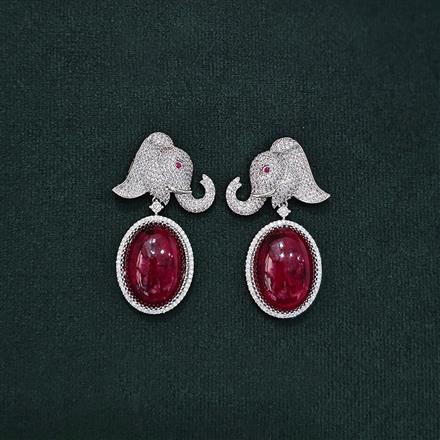 Cubic Zirconia Classic Earring With Rhodium Plating