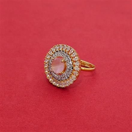 Cz Classic Ring With 2 Tone Plating