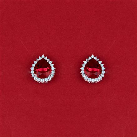 Cubic Zirconia Delicate Tops With Rhodium Plating