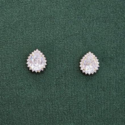 Cubic Zirconia Delicate Tops With 2 Tone Plating
