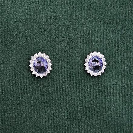 Cubic Zirconia Delicate Tops With Rhodium Plating