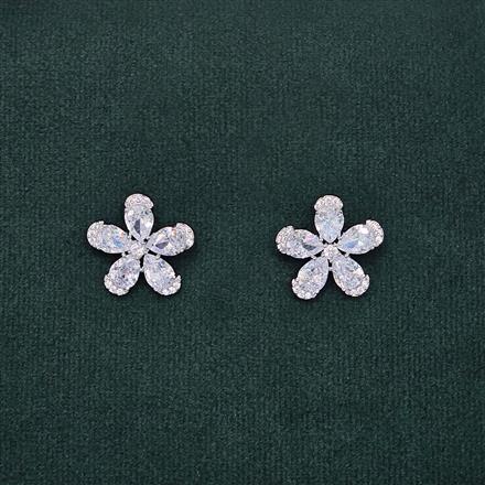 Cubic Zirconia Classic Tops With Rhodium Plating