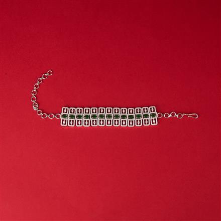 Cubic Zirconia Classic Bracelet With Rhodium Plating