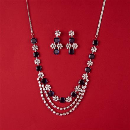 Cubic Zirconia Classic Necklace With Rhodium Plating