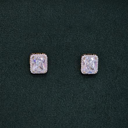 Cubic Zirconia Delicate Tops With 2 Tone Plating