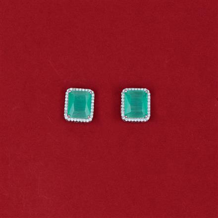 Cubic Zirconia Delicate Tops With Rhodium Plating