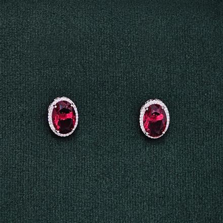 Cubic Zirconia Delicate Tops With Rhodium Plating