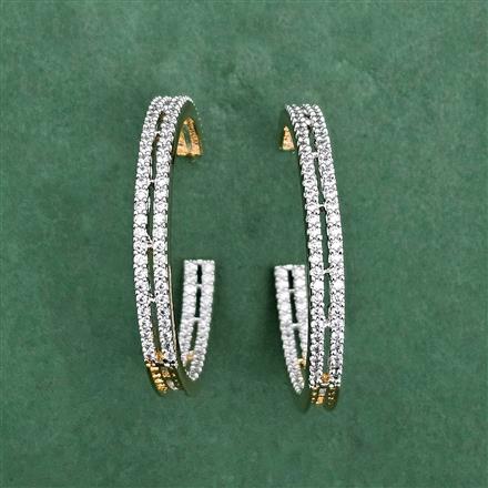 Cz Classic Bali With Carat 2 Tone Rhodium Plating