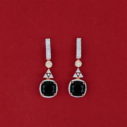 Cubic Zirconia Classic Earring With 2 Tone Plating