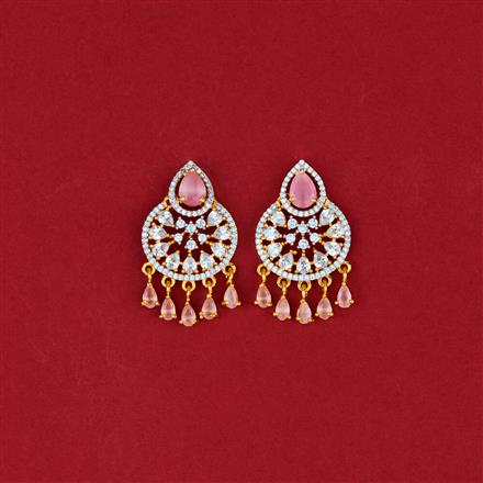 Cubic Zirconia Classic Earring With 2 Tone Plating