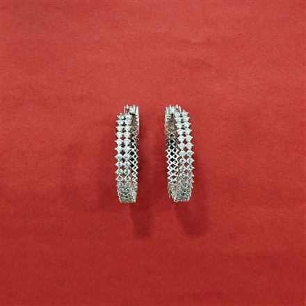 Cz Classic Bali With Mehndi 2 Tone Rhodium Plating